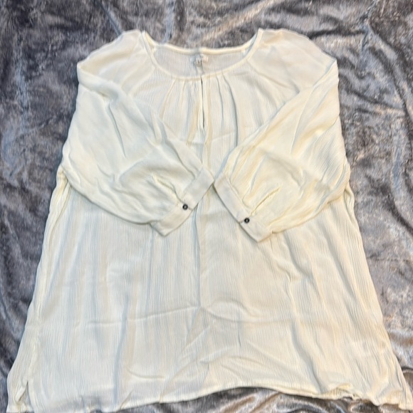 Cream Relaxed Ruffled Tunic - Picture 1 of 3